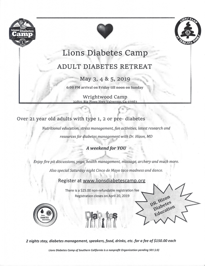 Lion Diabetes Camp